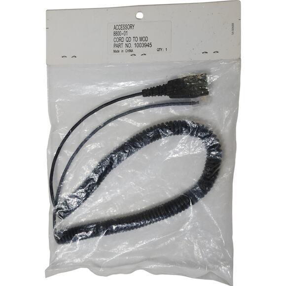 GN Netcom Accessory 8800-01 – Cord QD to MOD, Part No. 1003945, Qty 1 - Picture 2 of 4